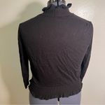 Worthington  Open Front Bolero Cardigan Black Ruffle XL Photo 5