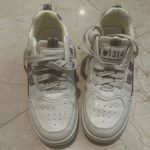 White Sneakers with cute print Size 6 Photo 1