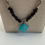 Native American‎ Turquoise Necklace Handmade Stirling Silver Beads Boho Jewelry Blue Photo 5