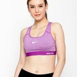 Nike Pro Classic Padded Sports Bra Sz Medium Purple Swoosh Photo 0