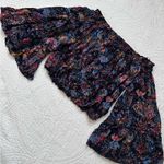 Free People  Free Spirit Printed Off-The-Shoulder Bell Sleeve Top Boho Festival Photo 1