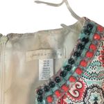 London Times Y2k Women's Size 10 Beaded Turquoise Red Shift Dress Photo 3