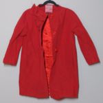 Kate Spade New York Womens Coat Red Cotton Silk Blend Button Pockets Bow S Photo 3