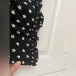 J.Crew  Black Label Collction Silk Dress White Star on Black Pattern Size 2 Photo 5