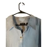Liz Claiborne Crazy Horse Blue Long Sleeve Blue Button Down Shirt Women Sz L Photo 2