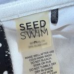 Seed Heritage Swim Black and Shite Polka Dot Ruffle Bikini Top Size M Photo 6