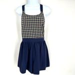 Jantzen Vintage 80s ‎ Women's Criss-Cross Back Swimshorts One Piece Blue Size 10 Photo 8