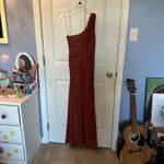 One shoulder bridesmaid dress Brown Size 6 Photo 3