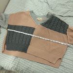 No Comment ‎ Pink Colorblock V Neck Sweater Large Photo 2