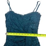Dolce & Gabbana  Petrol Blue Ruched Lace Bustier Dress Photo 11