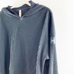 Alo Yoga Alo Muse Ribbed Cropped Pullover Hoodie Sweatshirt Black Large Photo 4