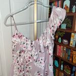Parker Blush Pink Cherry Blossom Asymmetrical Dress Size Medium Photo 2