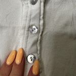 POL v neck Henley Button Tank Top White Size SMALL Photo 5