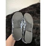 CAbi  Size 8.5 Blue Suede Mix Floral Print Slid In Flats Loafer Style Women's Photo 5