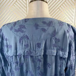 Anthropologie Hei Hei Melita Utility Jacket Cardigan Embroidered Blue Size Small Photo 10