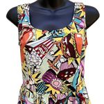 Folter Sleeveless Fit & Flare Retro Pop Comic Novelty Above Knee Dress Women’s S Red Photo 2