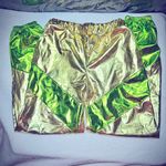 🎃 *NWOT* Small gold & green holographic/metallic jogger pants Photo 1