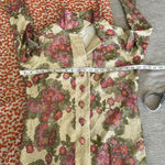 Custom handmade gold floral roses sparkle dress one of a kind small Photo 8