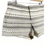 Parker  Cream Metallic Woven Jacquard Patterned Dressy Shorts Size Medium Photo 1