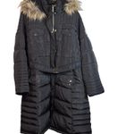 Rocawear Classic Black Long Puffer Coat women's 2X Winter Parka Faux Fur Hooded Photo 9