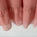 Lovers + Friends  Arline Revolve Pink Silver Metallic Stripe Dress size small Photo 6