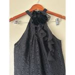 Kimchi Blue UO High Neck Black Lace Flower Detail Midi Dress Size M Photo 5