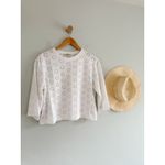 Madewell  | NWT Embroidered Wide-Sleeve Boxy Tee in White | Sz XS Photo 2