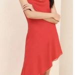 AU X NUULY Rafaela Red Asymmetrical Slip Dress Large Photo 0