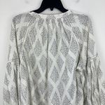 Madewell Shirred Balloon Sleeve Top Blouse Geometric Print Lighthouse XL NWT Photo 10