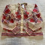 Karen Millen Floral Placed Embroidery Organdie Woven Blouse Photo 5