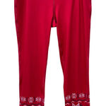 NWT Krimson Klover Snowbank Snowflake Legging Crimson Red Size LARGE Photo 0