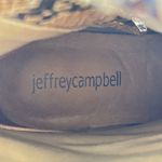 Jeffrey Campbell Siren Faux Snakeskin Pointed Toe Block Heel Boots - Size 6.5M Photo 9