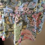 Green and Pink Floral Asymmetrical Tank Top with Relaxed Fit Size 8 White Photo 7