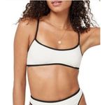 l*space L* Pamela Bikini Top Racerback in Cream Black Size Large NWT Photo 0