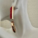 Pink and orange geometric drop earrings Orange Photo 6