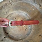 Thomas Wright oxblood leather beaded women's belt Southwest size small Red Photo 6