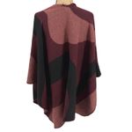 World Market Cape Blanket Shawl Shrug Wrap Burgundy Black O/S Oversized NO BELT Size undefined Photo 2