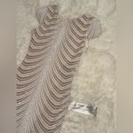 Dress the Population  Marcella White Sequin Stripe Cocktail Sheath Dress NEW M Photo 5