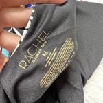 Rachel Roy  Women's Black Tropical V-Neck Side-Lace Tie One Piece Swimsuit M New Photo 4