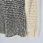 Urban Decay Urban Day Black & Cream Open Knit Long Sleeve V-Neck Sweater Size M/L Photo 7