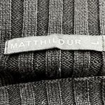 Matthildur Ribbed Sweater Asymmetric Hem Pullover Stretch 100% Cotton Black L Size L Photo 1