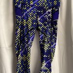 Athleta  Cropped Leggings Radical Stride Blue Yellow Purple Size Small Photo 2