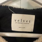 Velvet by Graham & Spencer faux fur teddy colorblock jacket xs Black Photo 4