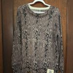 Free People NWT  We The Free Animal Style Cashmere Sweater Size L Photo 2