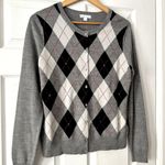 New York & Co. Y2K Argyle Cardigan Sz L Photo 2