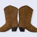 Oak Tree Farms  Brown Nubuck Leather Tassel Western 2" Block Heel Boot 6.5 Photo 4