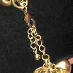 Satin Soft Gold Tone Chain Link Chunky Retro Bracelet Photo 2