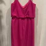 Dress the Population  Nordstrom NWT fuchsia Alondra midi dress adjustable straps Photo 8