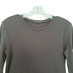 ZARA Black Ruffle Tiered Long Sleeve Crewneck Midi Dress size L Photo 2