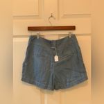 Loft Blue Denim Tie Front Pocket Shorts. Size-0 Photo 2
